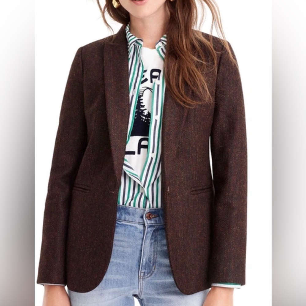 J. Crew Parke Harringbone wool blazer